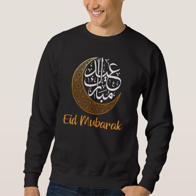Moletom Eid Alfitr Mubarak Kareem Eid Karim Eid Mubarak Ei (Frente)