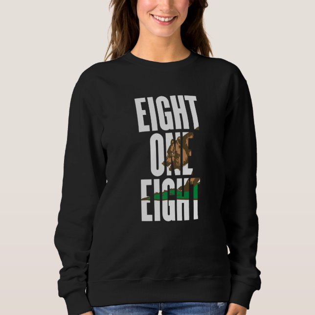 Moletom Eight One Eight 818 Area Code California Los Angel (Frente)