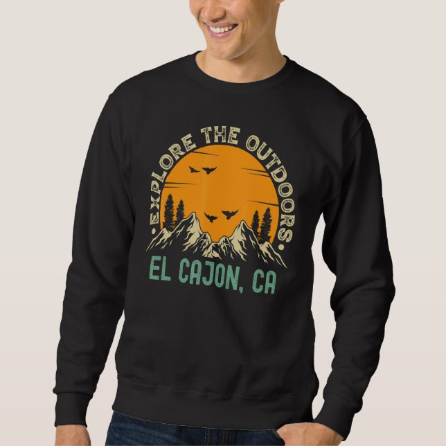 Moletom El Cajon California Explora O Exterior (Frente)