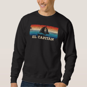 Moletom El Capitan Boat Capitão Retro Barco Navegando Sa