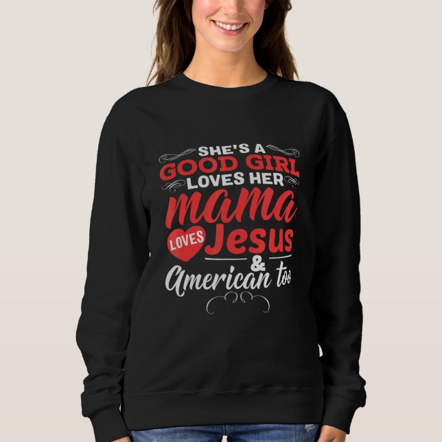 Moletom Ela ama a roupa da mãe ama Jesus A (Frente)