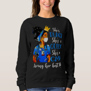 Moletom Ela é negra Ela é uma rainha Ela é uma mãe vivendo