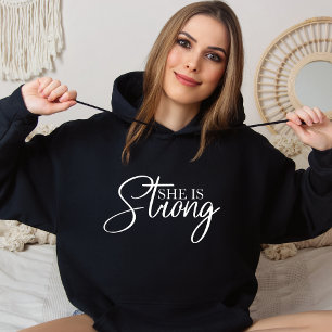 Moletom Ela é um forte Hoodie religioso