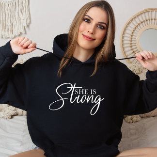 Moletom Ela é um forte Hoodie religioso
