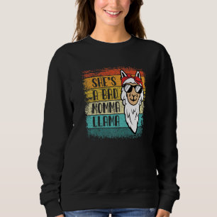 Moletom Ela é uma Llama Mãe Má para Mulheres Animal Retro
