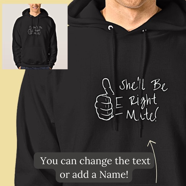 Moletom Ela vai ser a companheira certa de preto (Criador carregado)