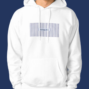 Moletom Ele é um homem que se pronuncia em azul repetido