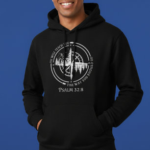 Moletom Ele Te Ensinará Salmo 32:8 Compass Mountain