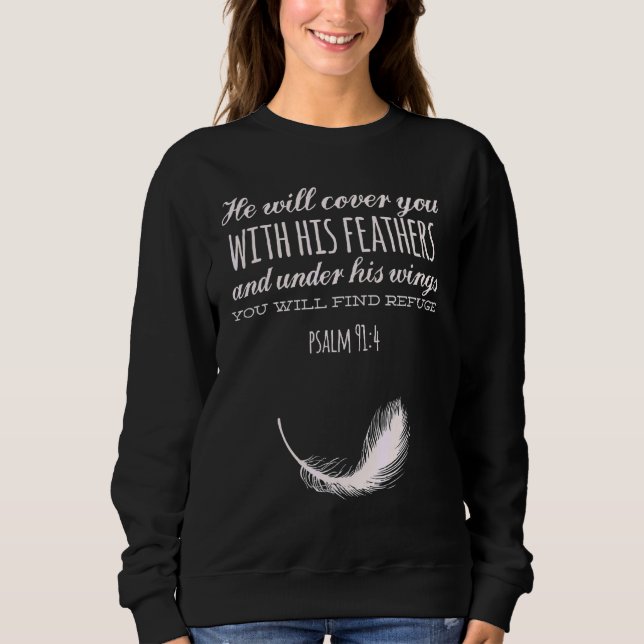 Moletom Ele Vai Cobrir-Te Com As Penas De Refúgio. (Frente)