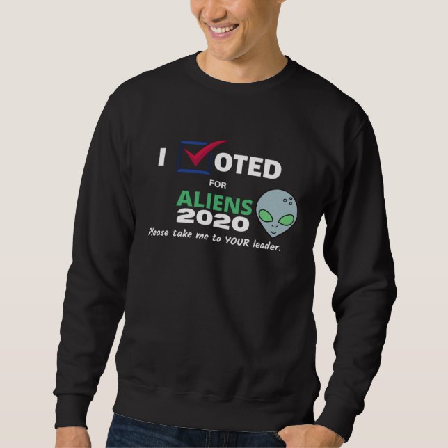 Moletom Election 2020 aliens  Take me to your leader (Frente)