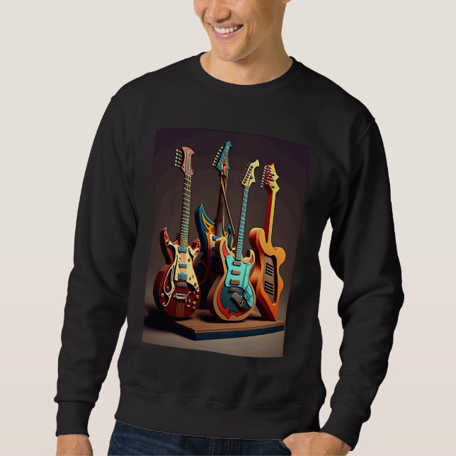 Moletom Electric Guitar Collection Cool Electric Guitars F (Frente)