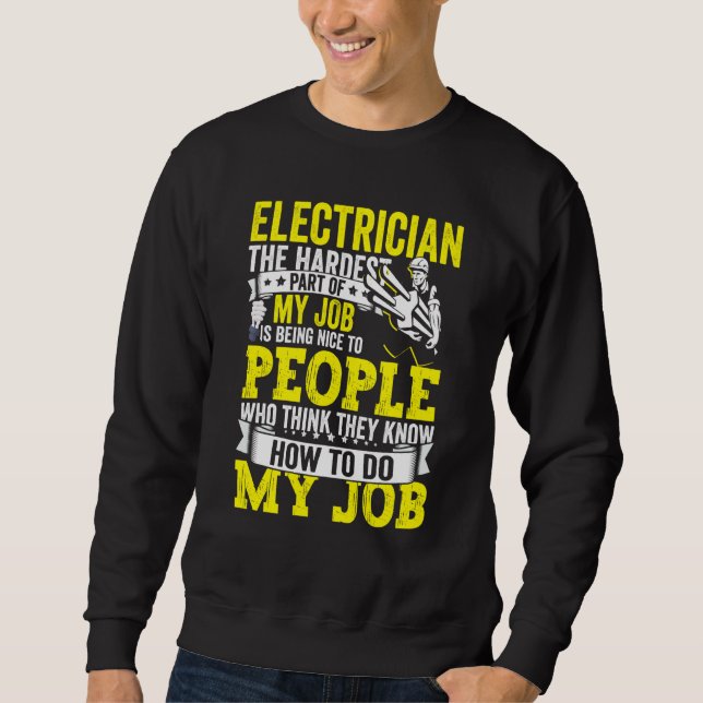 Moletom Electrician Dad Apparel Electric Lineman for Men (Frente)