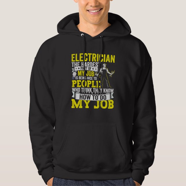Moletom Electrician Dad Apparel Electric Lineman for Men   (Frente)