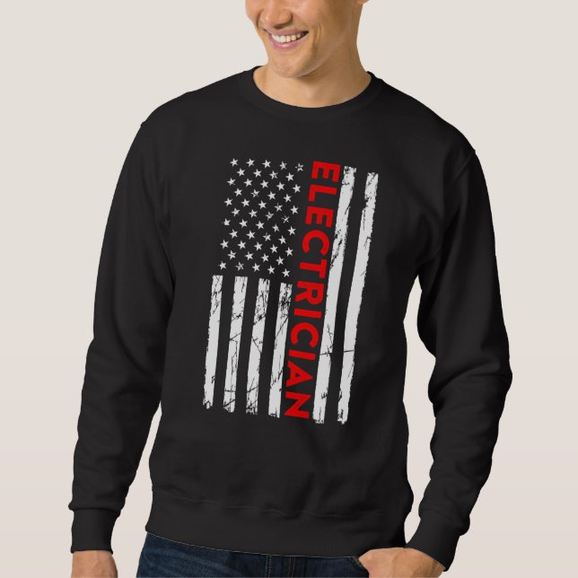 Moletom Eledito Vintage American Flag Funny Engine (Frente)