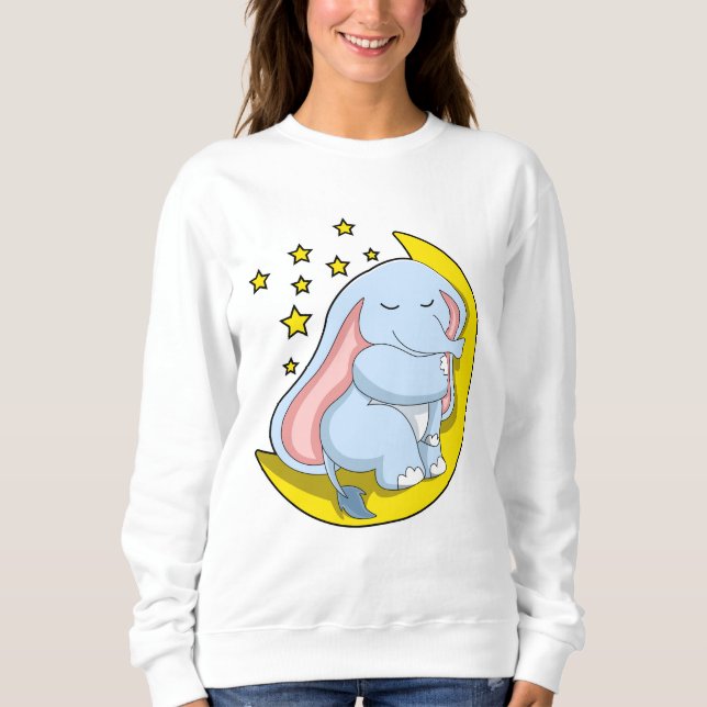 Moletom Elefante com Lua e Estrelas (Frente)