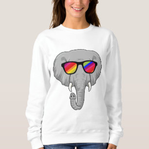 Moletom Elefante com óculos de sol