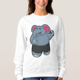 Moletom Elefante como jogador de handebol com handebol
