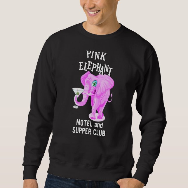 Moletom Elefante Cor-De-Rosa Com Vidro Martini (Frente)