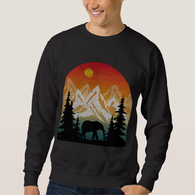 Moletom Elefante da Natureza Vintage (Frente)