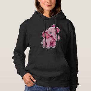 Moletom Elefante De Bebê Cor-De-Rosa E Bonita Com Amor