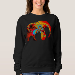 Moletom Elefante de Bem-Estar Animal Silhouter Padrão Fill