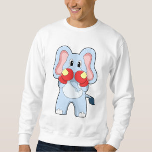 Moletom Elefante de boxe com luvas de boxe