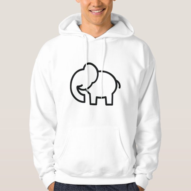Moletom Elefante de desenho animado fofo (Frente)