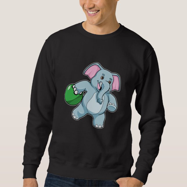 Moletom Elefante em Boliches com Bola de boliche (Frente)