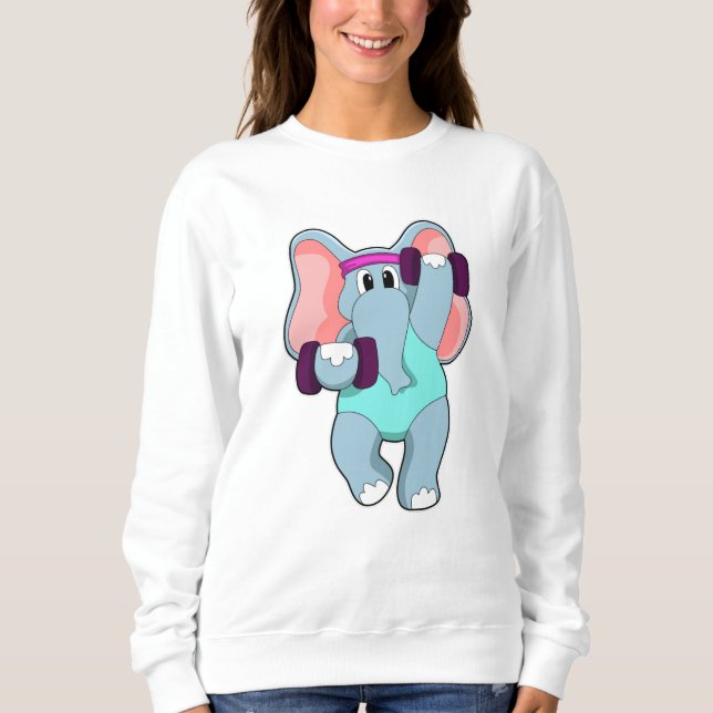 Moletom Elefante em Fortalecimento com Dumbbells (Frente)