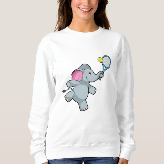 Moletom Elefante em Tênis com raquete Tênis (Frente)