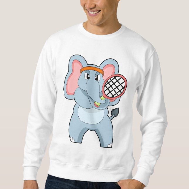 Moletom Elefante em Tênis com raquete Tênis (Frente)