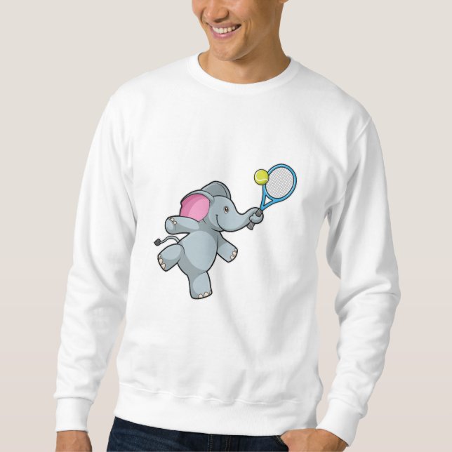 Moletom Elefante em Tênis com raquete Tênis (Frente)
