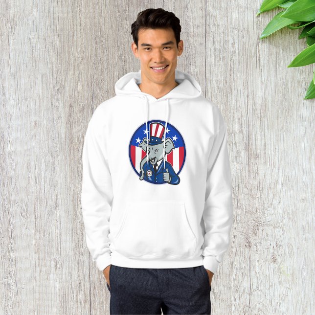 Moletom Elefante Republicano Mens Hoodie (Criador carregado)