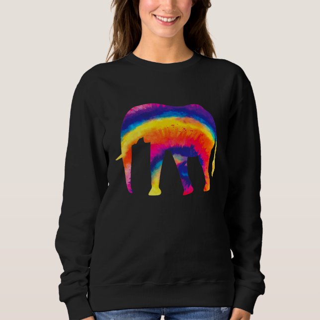 Moletom Elefante Tie Dye Hippie (Frente)