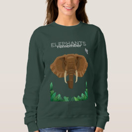Moletom Elefantes Lembram-se do Sweatshirt