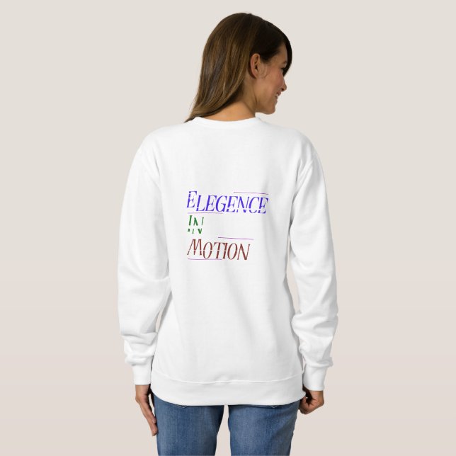 Moletom Elegance in Motion Typography Women's Hoodie | Min (Parte Traseira Completa)