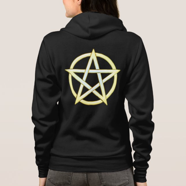 Moletom Elegância Celestial: Pearl Pentagram (Verso)