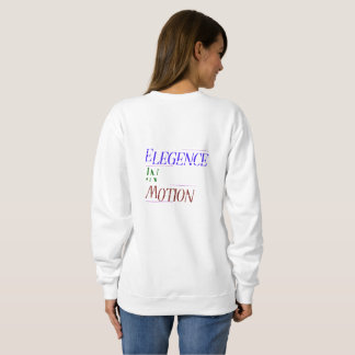 Moletom Elegância em Movimento Tipografia Blusão Feminino