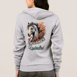 Moletom Elegância Feminina: Cavalo com Colar Floral