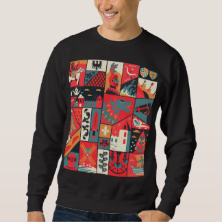 Moletom Elegância medieval: Design de padrão sem costura