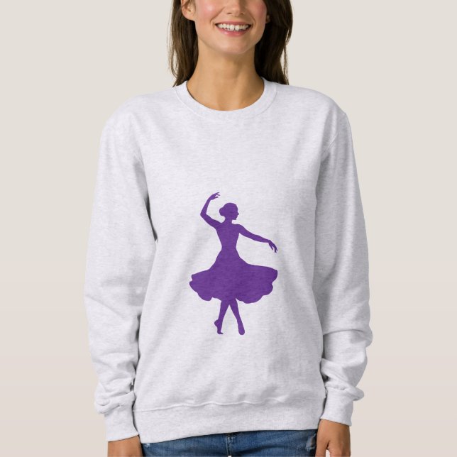 Moletom Elegant Ballerina Silhouette Ballet Dancer (Frente)