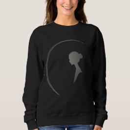 Moletom Elegant Female Silhouette Minimalist Crescent Art