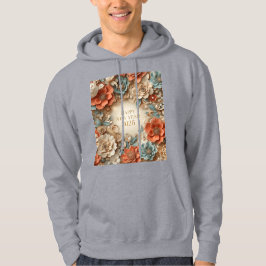 Moletom elegant happy new year floral hoodie