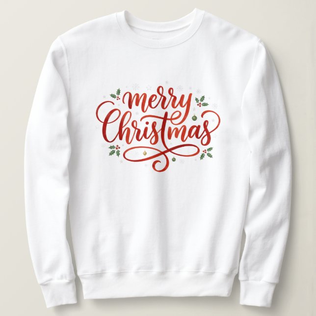 Moletom Elegant Merry Christmas Festive  (Frente do Design)