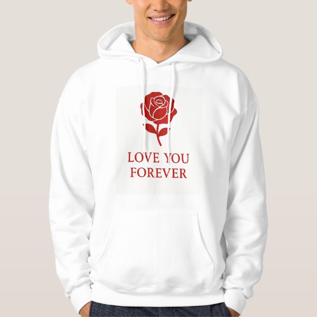 Moletom Elegant Rose Emblem Warming Hearts Valentine day (Frente)