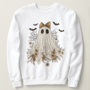 Moletom Elegante Lace Ghost com Arco   Floral Ghost