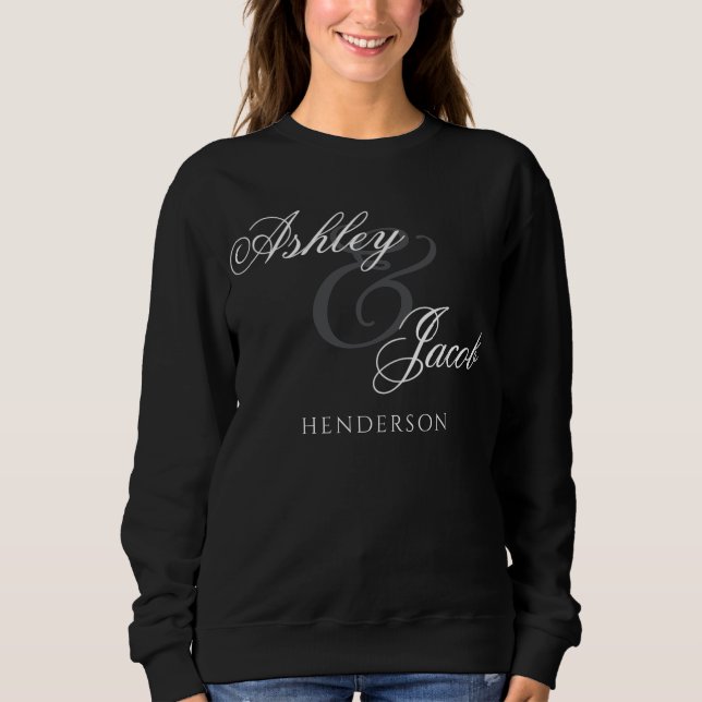 Moletom Elegante Minimal Sr. e Sra. Wedding (Frente)
