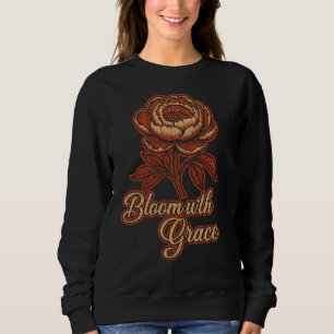 Moletom Elegante Peônia "Floresça com Graça" Floral Femini