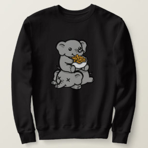 Moletom Elegantes Elefantes de Desenho Animado Comendo Ame