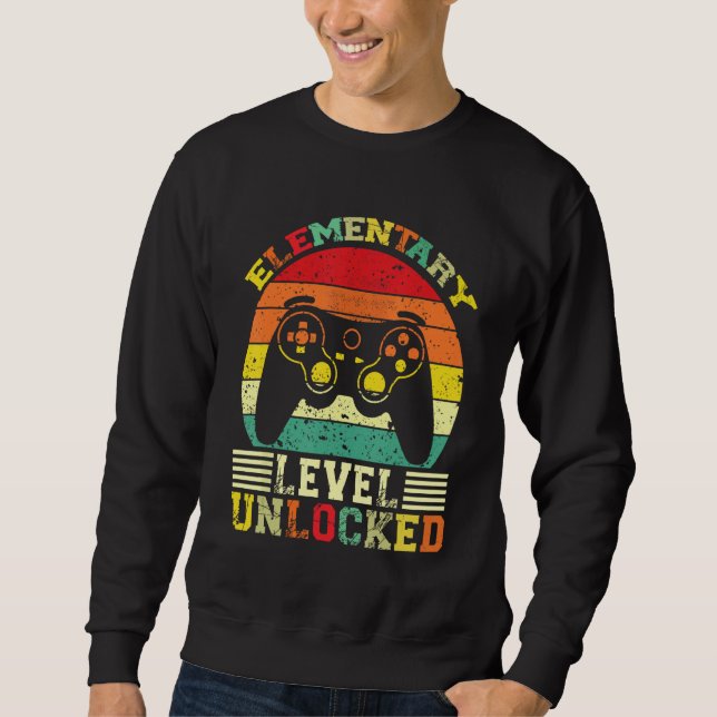 Moletom Elementary Level Unlocked Video Gamer Back to Scho (Frente)